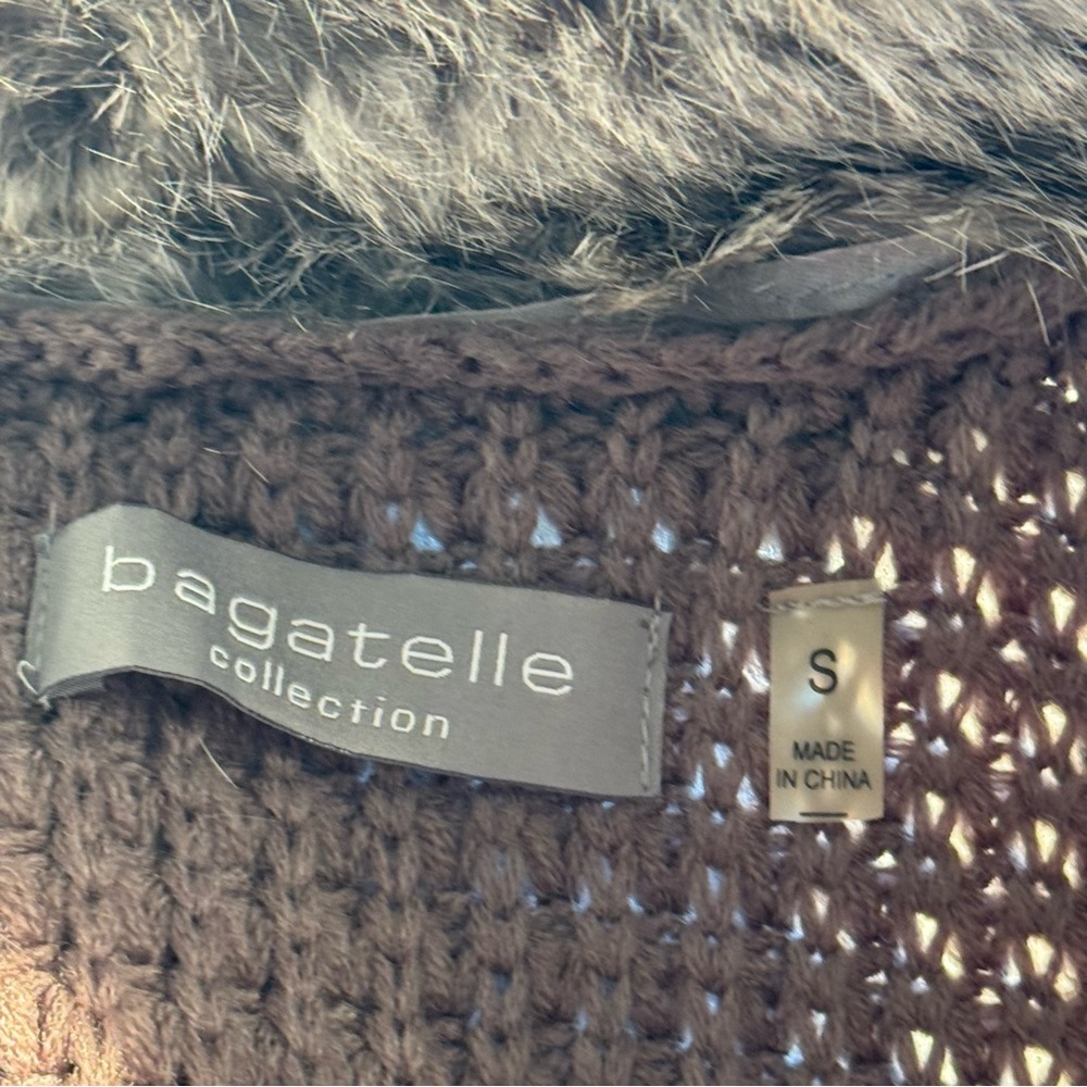 Genuine rabbit fur and wool vest size S - Picture 9 of 9
